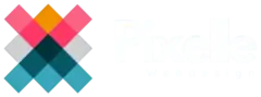 Pixelle webdesign logo in wit